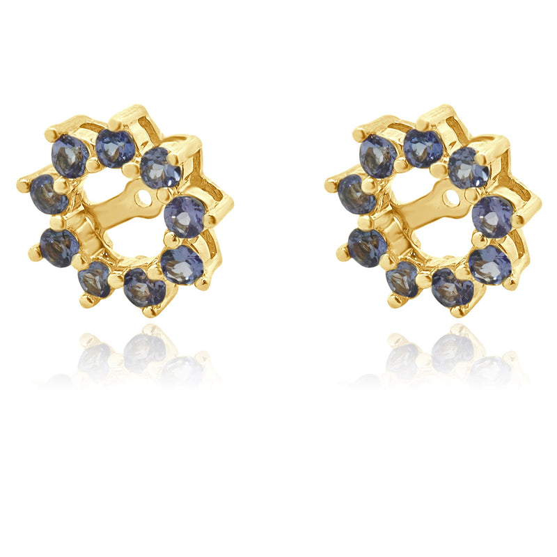 Lola Rose 14 Karat Yellow Gold Tanzanite Flower Earring Jackets