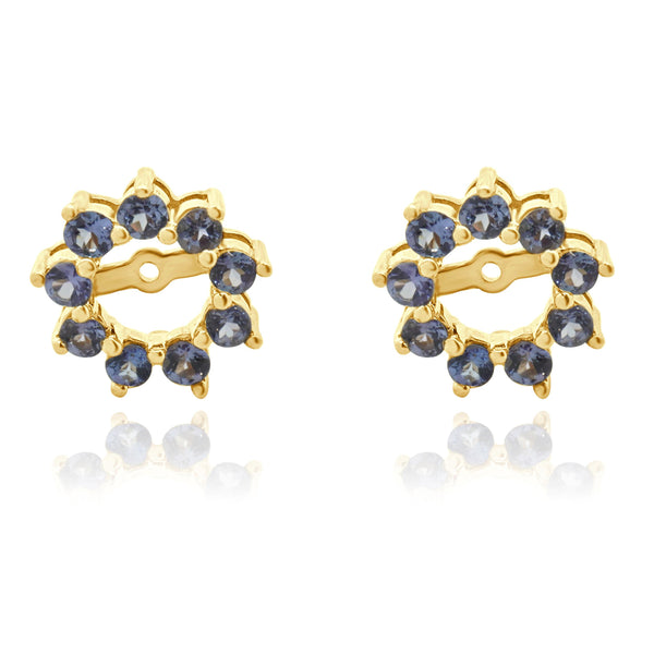 Lola Rose 14 Karat Yellow Gold Tanzanite Flower Earring Jackets