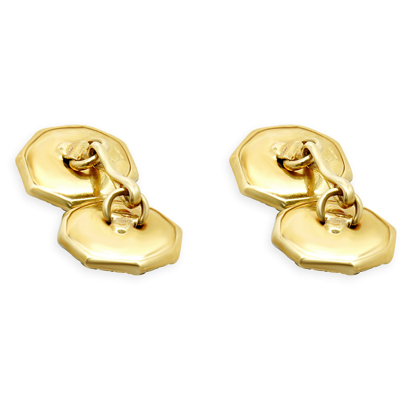 Larter & Sons 14 Karat Yellow Gold Mother of Pearl Cufflinks
