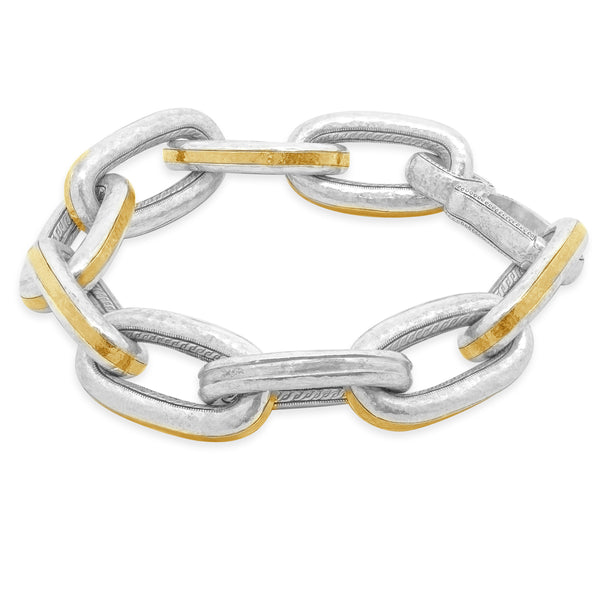 Sheryl Lowe Sterling Silver CZ and Synthetic Sapphire Evil Eye Bracelet