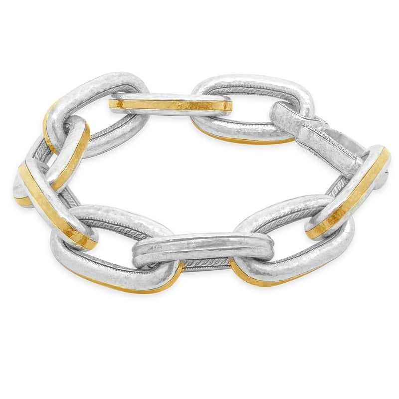 Sheryl Lowe Sterling Silver CZ and Synthetic Sapphire Evil Eye Bracelet