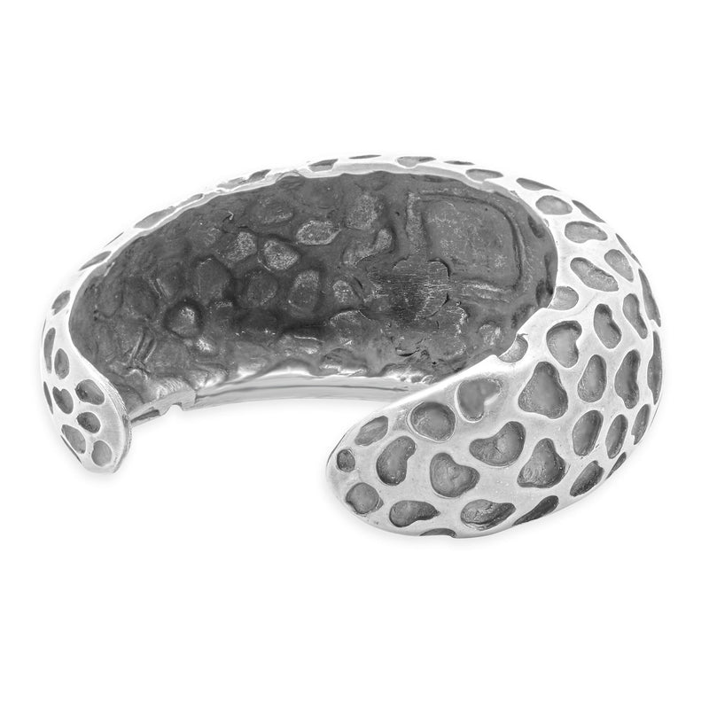Dian Malouf SS/14 Karat Two Tone Leopard Textured Cuff Bracelet