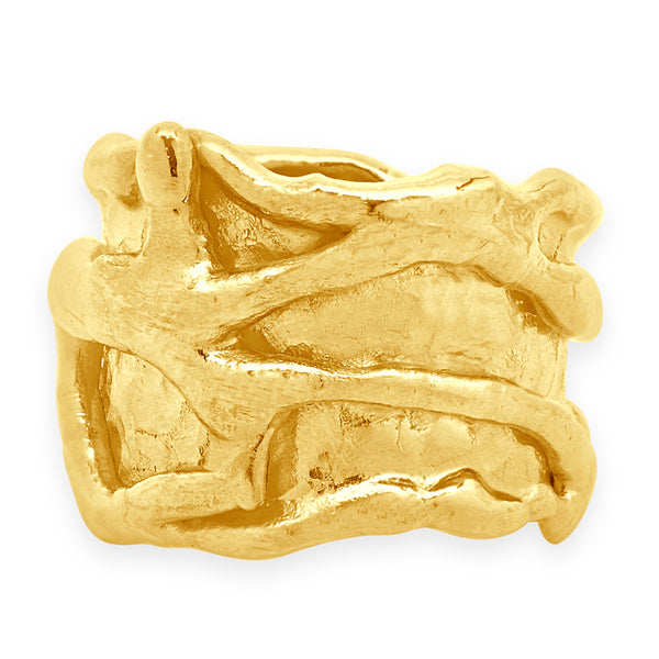 Jean Mahie 22 Karat Yellow Gold Freeform Ring