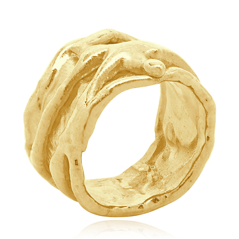 Jean Mahie 22 Karat Yellow Gold Freeform Ring