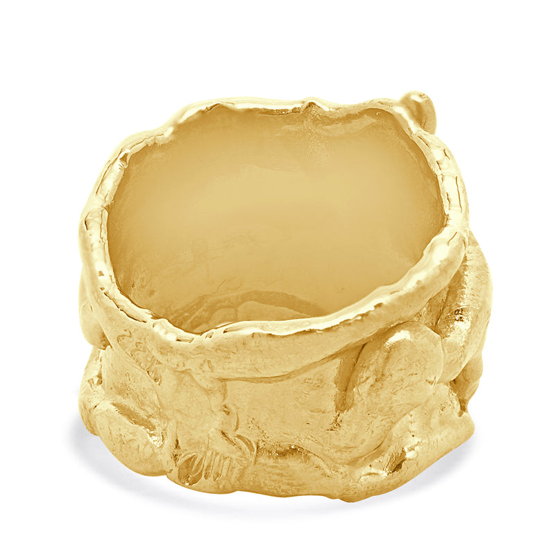 Jean Mahie 22 Karat Yellow Gold Freeform Ring