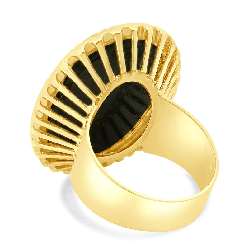 Corletto 18 Karat Yellow Gold Black Onyx Ring
