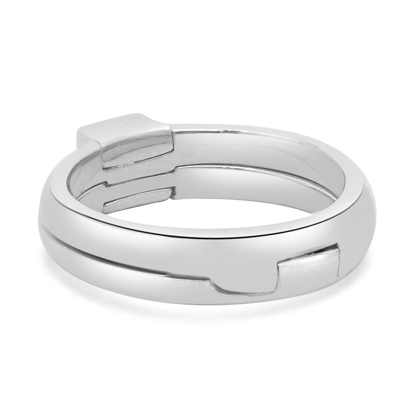 Takohl 14 Karat White Gold Princess Cut Diamond Ring