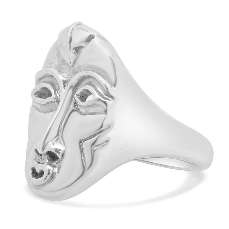 Lillian Pitt Sterling Silver Feather Woman Ring