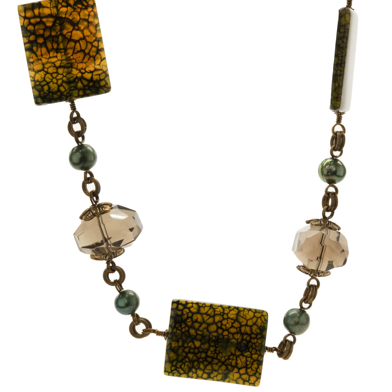 Stephen Dweck Sterling Silver Beaded Necklace