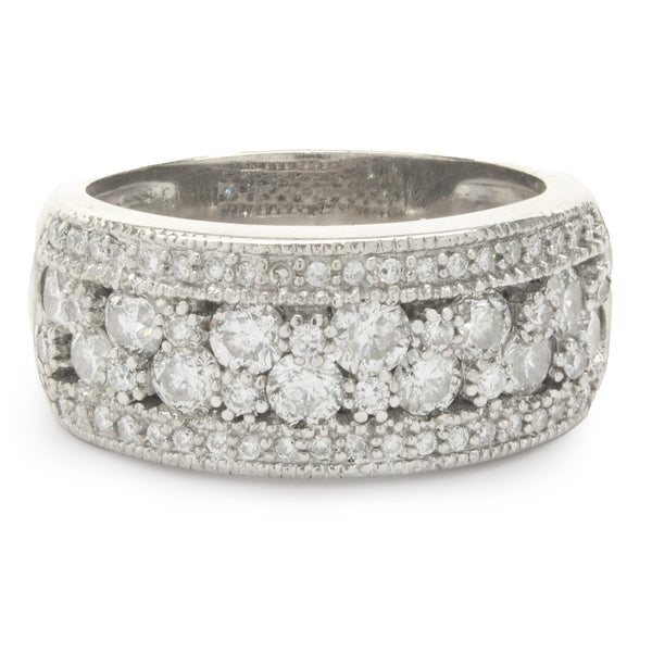 Effy 14 Karat White Gold Diamond Bubble Band