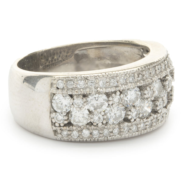 Effy 14 Karat White Gold Diamond Bubble Band