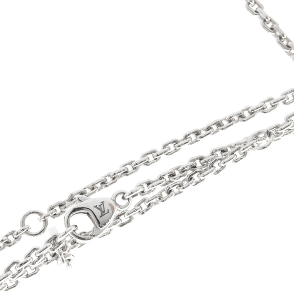 Louis Vuitton 18 Karat White Gold Vivienne Diamond, Onyx, and Lacquer Panda Necklace