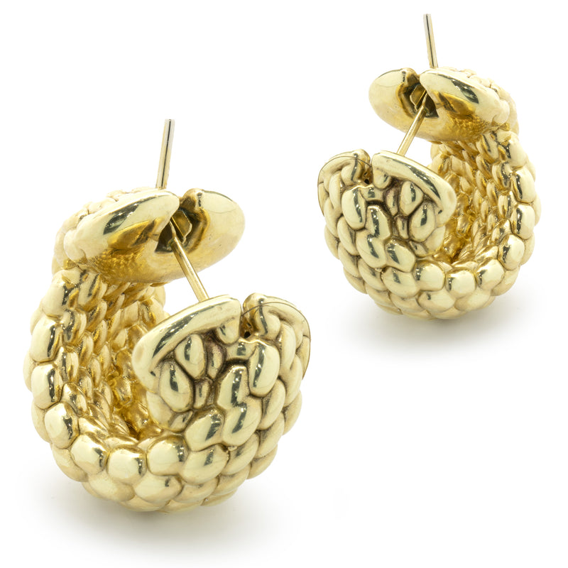 Fope 18 Karat Yellow Gold Mesh Earrings