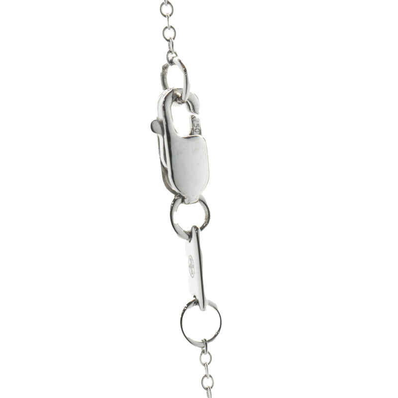 Mauboussin 18 Karat White Gold Amethyst and Diamond Oval Drop Necklace