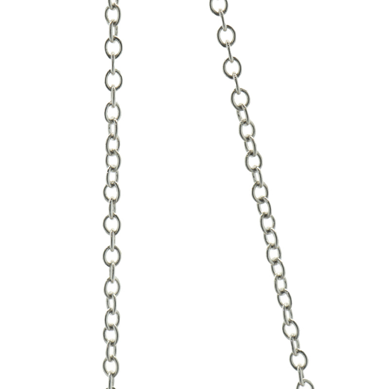 Mauboussin 18 Karat White Gold Amethyst and Diamond Oval Drop Necklace