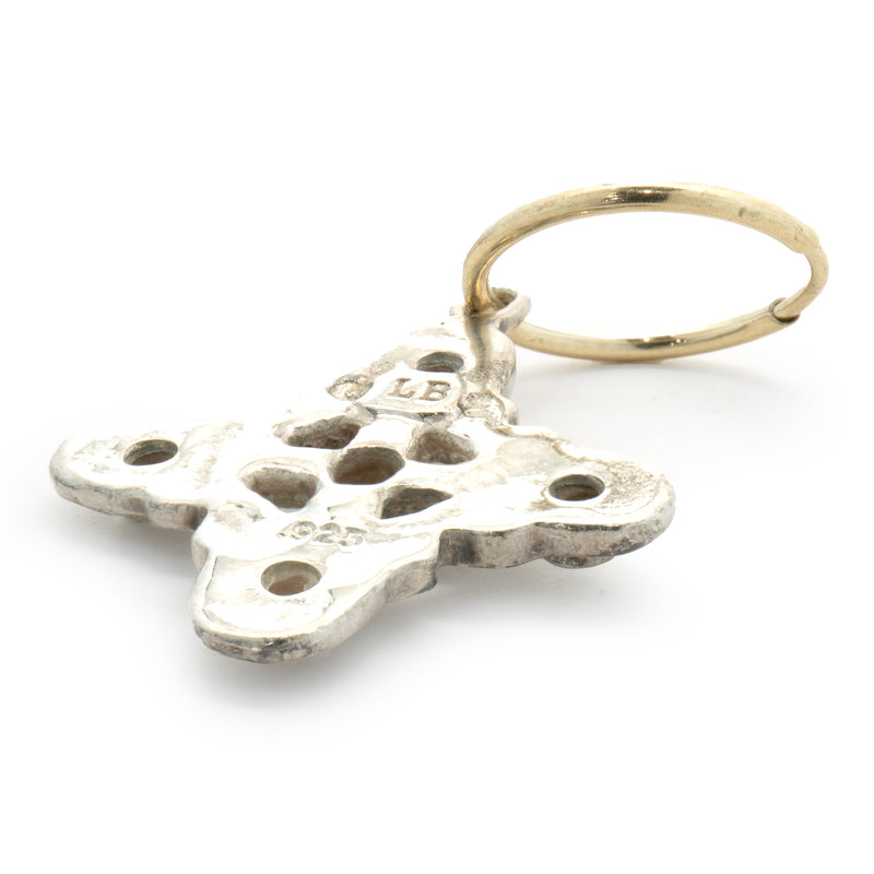 Lee Brevard Sterling Silver Five Stone Signature Cross Charm