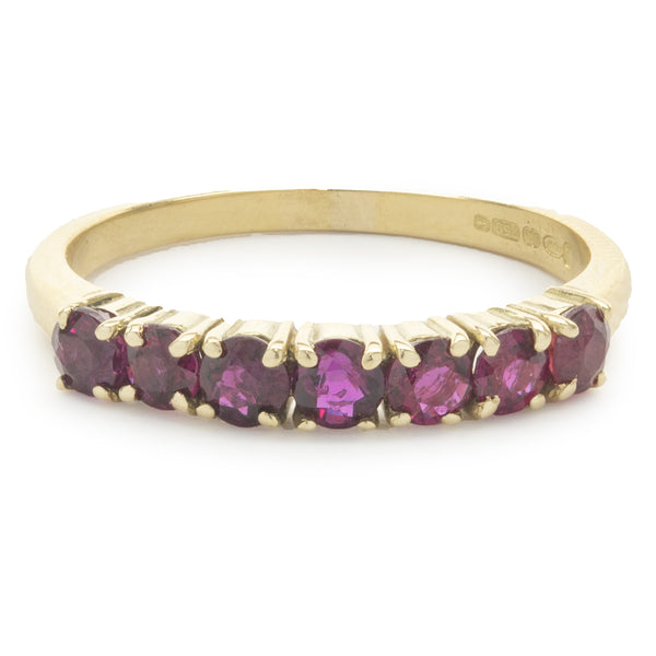 14 Karat Yellow Gold Ruby Band