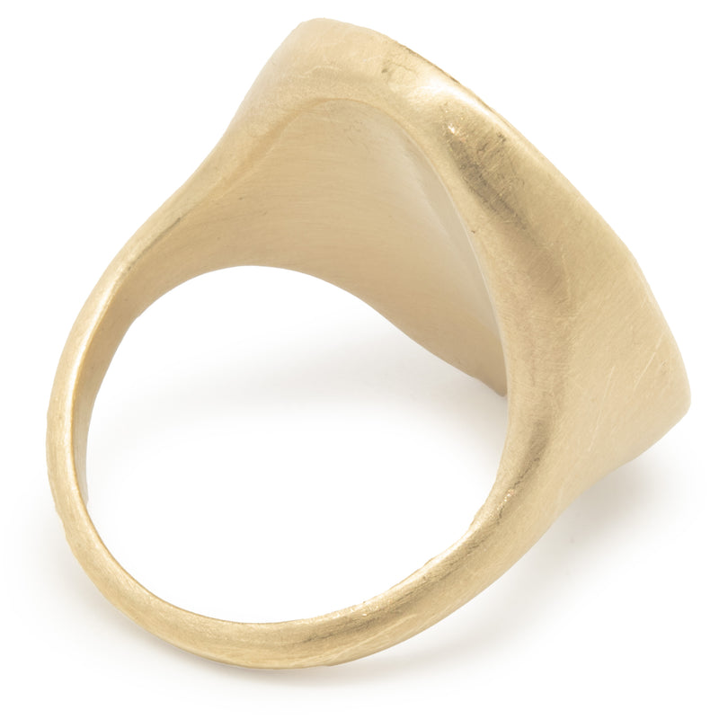 Monique Pean 18 Karat Yellow Gold Vintage Agate Ring