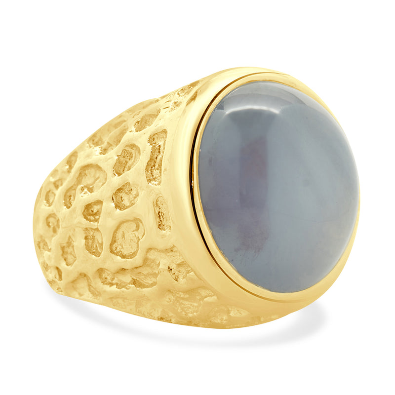 18 Karat Yellow Gold Cabochon Star Sapphire Ring