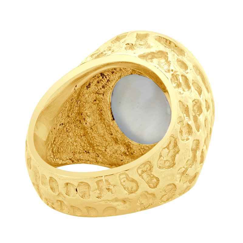 18 Karat Yellow Gold Cabochon Star Sapphire Ring