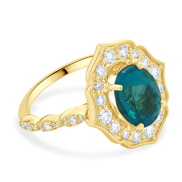 18 Karat Yellow Gold Appetite and Diamond Ring