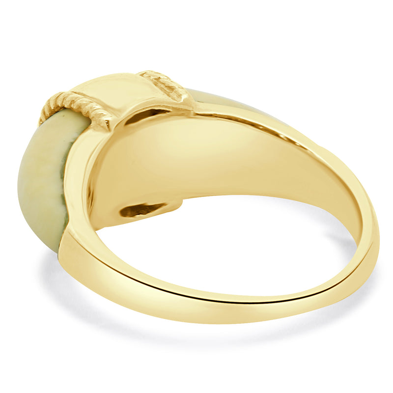 14 Karat Yellow Gold Vintage Bone Ring