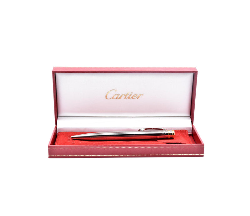 Cartier Palladium and Gold tone Ballpoint Ink Pen