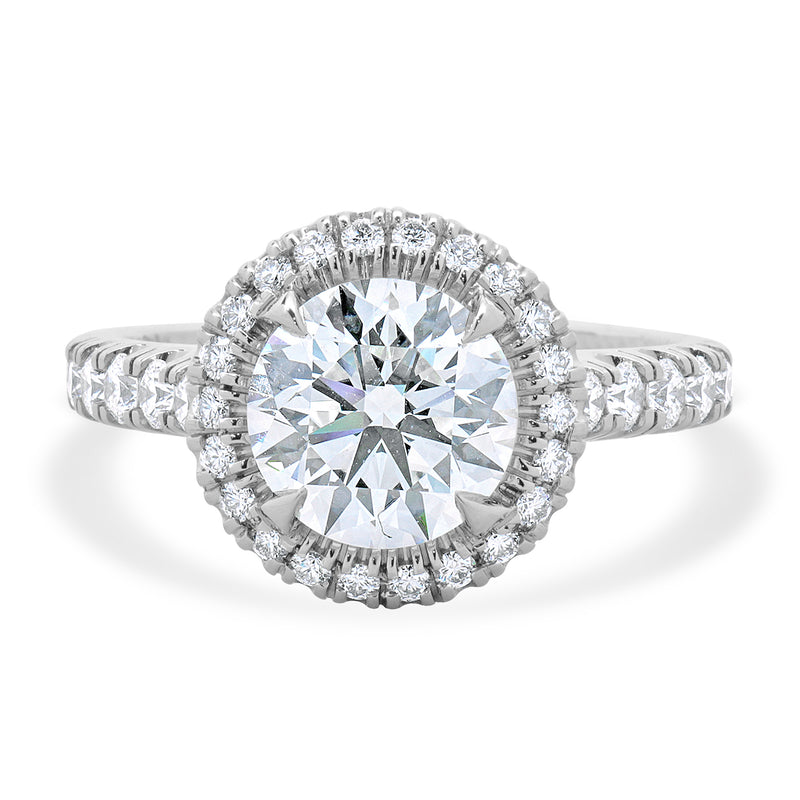 Cartier Platinum Round Brilliant Cut Diamond Engagement Ring