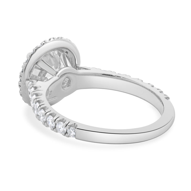 Cartier Platinum Round Brilliant Cut Diamond Engagement Ring