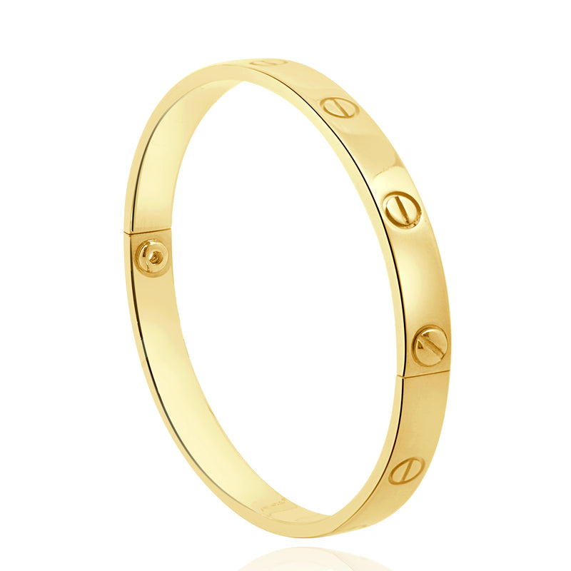 Cartier 18 Karat Yellow Gold Love Bracelet, Size 18