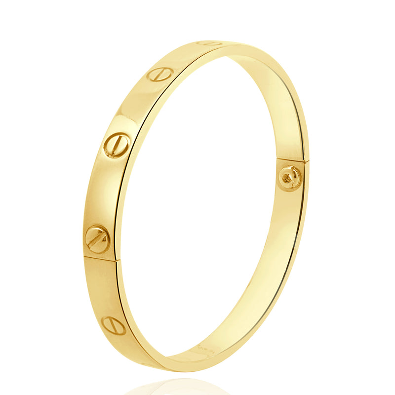 Cartier 18 Karat Yellow Gold Love Bracelet, Size 18