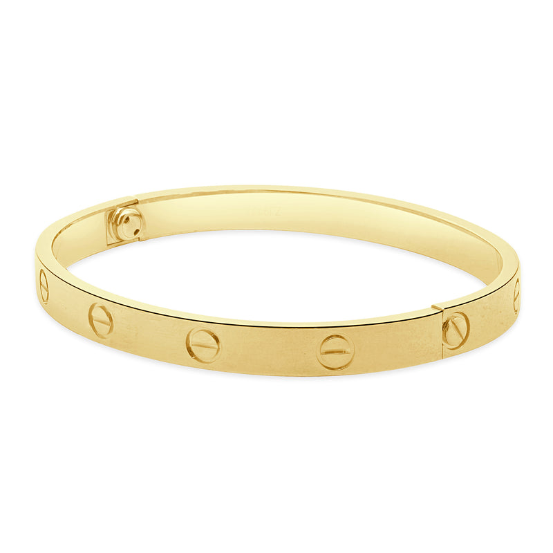 Cartier 18 Karat Yellow Gold Love Bracelet, Size 18