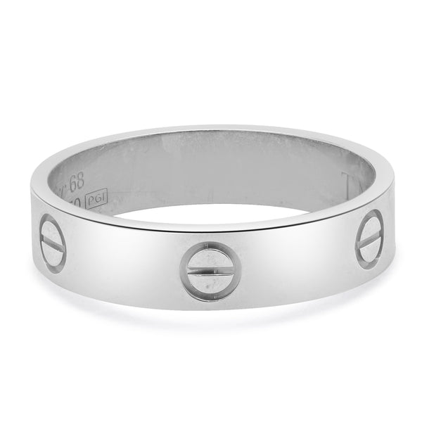 Cartier 18 Karat White Gold Love Ring
