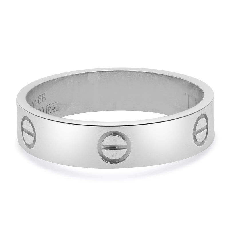 Cartier 18 Karat White Gold Love Ring