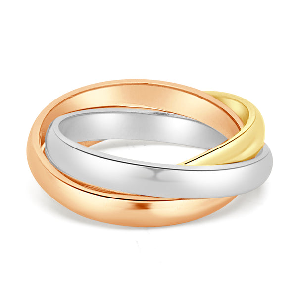 Cartier 18 Karat Tri-Color Trinity Ring