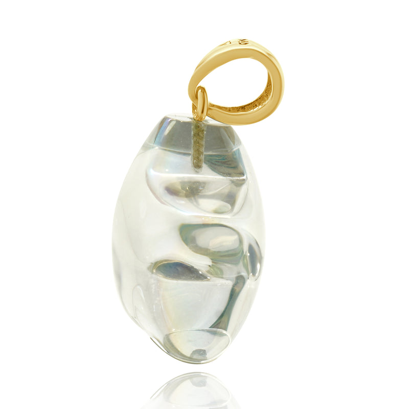 14 Karat Yellow Gold Acrylic Star Pendant