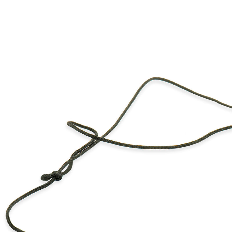 Green Jade Pendant on Black Cord Necklace