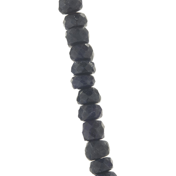 14 Karat Yellow Gold Beaded Sapphire and Pearl Necklace