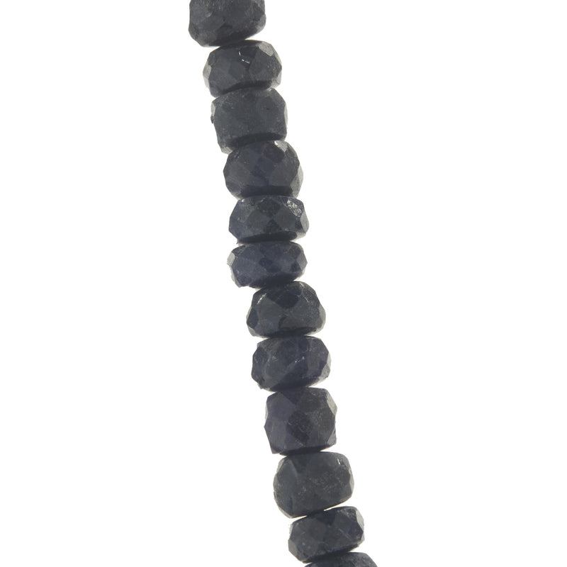 14 Karat Yellow Gold Beaded Sapphire and Pearl Necklace