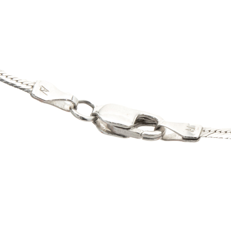 14 Karat White Gold Pear Shape Sapphire and Diamond Lariat Necklace