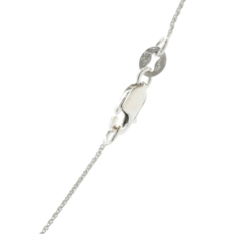 18 Karat White Gold Sapphire and Diamond Kite Necklace