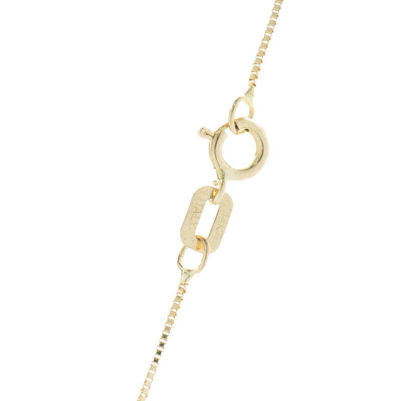 14 Karat Yellow Gold Tanzanite and Diamond Drop Necklace