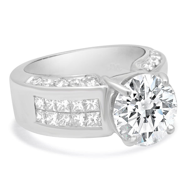 Platinum Diamond Invisible Set Ring