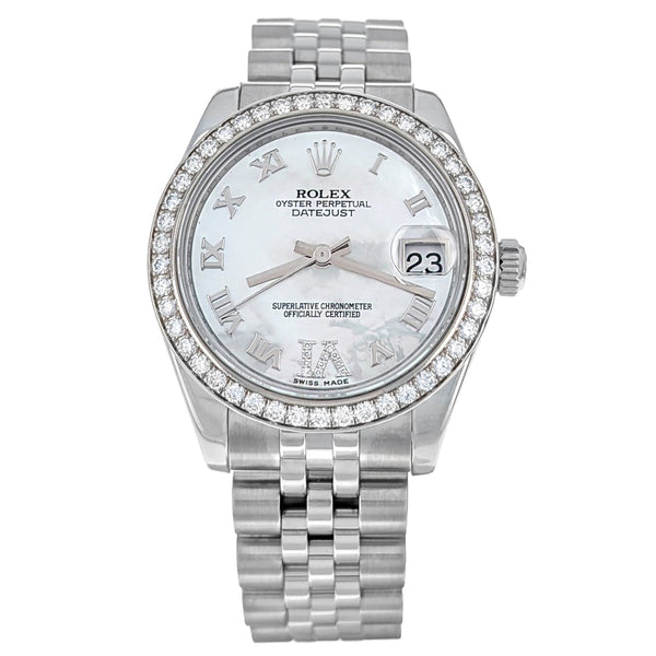 Rolex Datejust 31 Stainless Steel White Gold Diamonds 178384