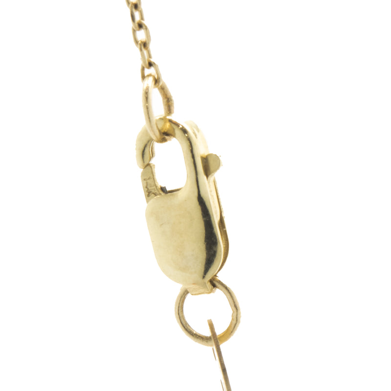 14 Karat Yellow Gold Freshwater Pearl Swirl Necklace