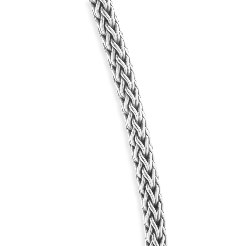 John Hardy Sterling Silver & 18 Karat White Gold Classic Chain Necklace with Dia