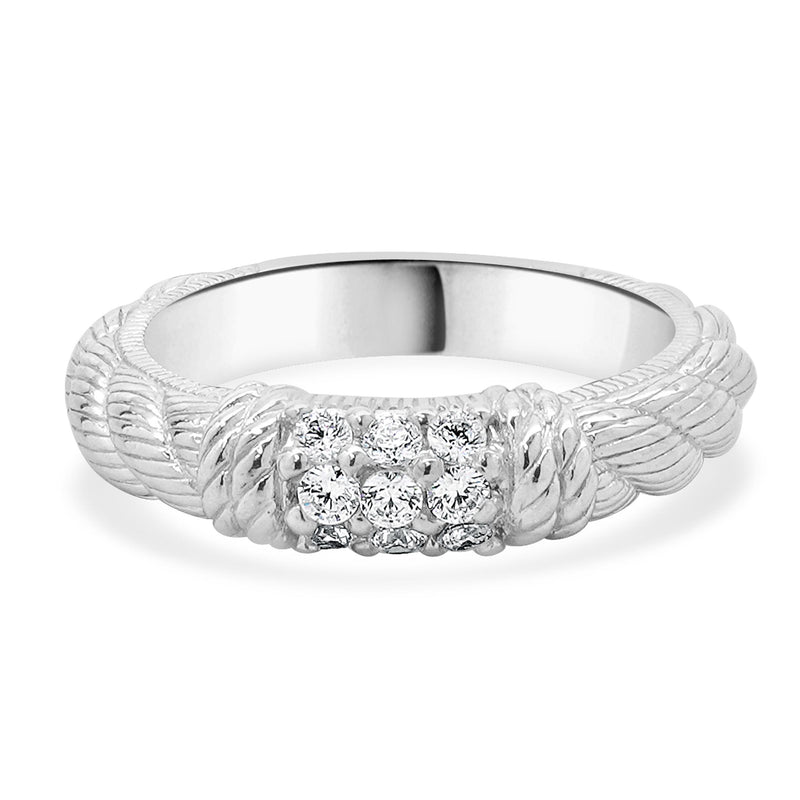 Judith Ripka Sterling Silver Braided Band