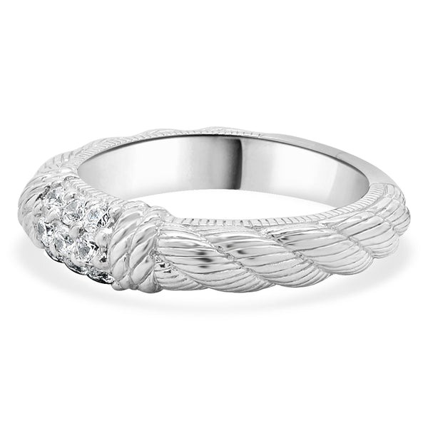Judith Ripka Sterling Silver Braided Band
