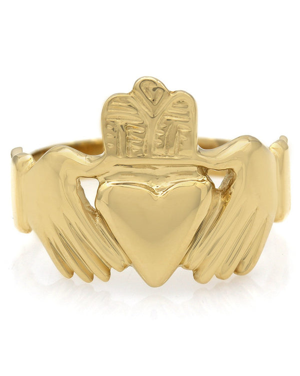 Gentlemans Claddagh Ring in Gold