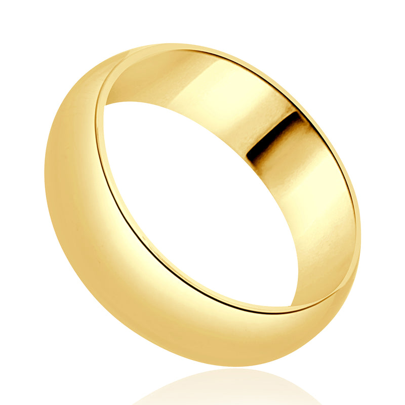 18 Karat Yellow Gold 6MM Band